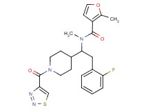 N-{2-(2-fluorophenyl)-1-[1-(1,2,3-thiadiazol-4-ylcarbonyl)-4-piperidinyl]ethyl}-N,2-dimethyl-3-furamide