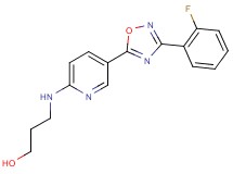 3-({5-[3-(2-fluorophenyl)-1,2,4-oxadiazol-5-yl]-2-pyridinyl}amino)-1-propanol