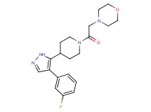 4-(2-{4-[4-(3-fluorophenyl)-1H-pyrazol-5-yl]piperidin-1-yl}-2-oxoethyl)morpholine