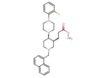 methyl 3-[(3S*,4R*)-4-[4-(2-fluorophenyl)-1-piperazinyl]-1-(1-naphthylmethyl)-3-piperidinyl]propanoate
