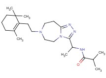 2-methyl-N-(1-{7-[2-(2,6,6-trimethyl-1-cyclohexen-1-yl)ethyl]-6,7,8,9-tetrahydro-5H-[1,2,4]triazolo[4,3-d][1,4]diazepin-3-yl}ethyl)propanamide
