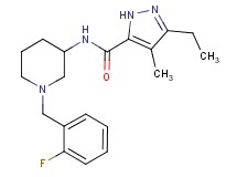 3-ethyl-N-[1-(2-fluorobenzyl)-3-piperidinyl]-4-methyl-1H-pyrazole-5-carboxamide