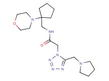 N-{[1-(4-morpholinyl)cyclopentyl]methyl}-2-[5-(1-pyrrolidinylmethyl)-1H-tetrazol-1-yl]acetamide