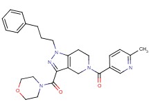 5-[(6-methyl-3-pyridinyl)carbonyl]-3-(4-morpholinylcarbonyl)-1-(3-phenylpropyl)-4,5,6,7-tetrahydro-1H-pyrazolo[4,3-c]pyridine