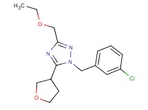 1-(3-chlorobenzyl)-3-(ethoxymethyl)-5-(tetrahydrofuran-3-yl)-1H-1,2,4-triazole