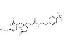 3-[2-(2-fluoro-4-methoxybenzyl)-5-oxo-2-pyrrolidinyl]-N-{2-[4-(trifluoromethyl)phenyl]ethyl}propanamide