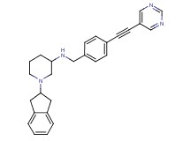 1-(2,3-dihydro-1H-inden-2-yl)-N-[4-(5-pyrimidinylethynyl)benzyl]-3-piperidinamine