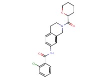 2-chloro-N-[2-(tetrahydro-2H-pyran-2-ylcarbonyl)-1,2,3,4-tetrahydroisoquinolin-7-yl]benzamide