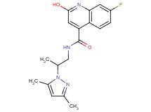 N-[2-(3,5-dimethyl-1H-pyrazol-1-yl)propyl]-7-fluoro-2-hydroxy-4-quinolinecarboxamide