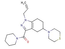 1-allyl-3-(1-piperidinylcarbonyl)-5-(4-thiomorpholinyl)-4,5,6,7-tetrahydro-1H-indazole