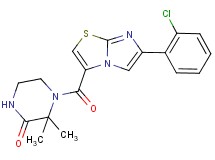 4-{[6-(2-chlorophenyl)imidazo[2,1-b][1,3]thiazol-3-yl]carbonyl}-3,3-dimethyl-2-piperazinone