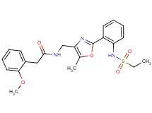 N-[(2-{2-[(ethylsulfonyl)amino]phenyl}-5-methyl-1,3-oxazol-4-yl)methyl]-2-(2-methoxyphenyl)acetamide