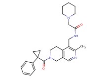 N-({3-methyl-7-[(1-phenylcyclopropyl)carbonyl]-5,6,7,8-tetrahydro-2,7-naphthyridin-4-yl}methyl)-2-(1-piperidinyl)acetamide