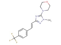 4-(1-methyl-3-{(E)-2-[4-(trifluoromethyl)phenyl]vinyl}-1H-1,2,4-triazol-5-yl)morpholine