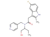 2-(5-fluoro-2-methyl-1H-indol-3-yl)-N-[1-(hydroxymethyl)propyl]-N-(pyridin-4-ylmethyl)acetamide