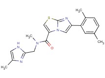 6-(2,5-dimethylphenyl)-N-methyl-N-[(4-methyl-1H-imidazol-2-yl)methyl]imidazo[2,1-b][1,3]thiazole-3-carboxamide