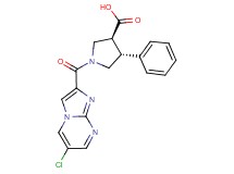 (3S*,4R*)-1-[(6-chloroimidazo[1,2-a]pyrimidin-2-yl)carbonyl]-4-phenylpyrrolidine-3-carboxylic acid