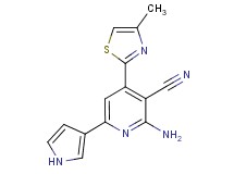 2-amino-4-(4-methyl-1,3-thiazol-2-yl)-6-(1H-pyrrol-3-yl)nicotinonitrile