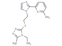 2-(1-{2-[(4-ethyl-5-methyl-4H-1,2,4-triazol-3-yl)thio]ethyl}-1H-imidazol-2-yl)-6-methylpyridine