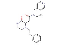 N-ethyl-2-[3-oxo-1-(2-phenylethyl)-2-piperazinyl]-N-(4-pyridinylmethyl)acetamide