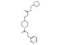 3-{1-[3-(3-pyridinyl)propanoyl]-4-piperidinyl}-N-(tetrahydro-2-furanylmethyl)propanamide