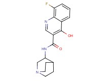 N-1-azabicyclo[2.2.2]oct-3-yl-8-fluoro-4-hydroxy-3-quinolinecarboxamide