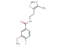 4-fluoro-3-methoxy-N-[2-(4-methyl-1,3-thiazol-5-yl)ethyl]benzamide
