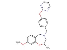 8-methoxy-2-methyl-4-[4-(2-pyrimidinyloxy)benzyl]-2,3,4,5-tetrahydro-1,4-benzoxazepine