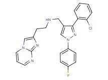 N-{[3-(2-chlorophenyl)-1-(4-fluorophenyl)-1H-pyrazol-4-yl]methyl}-2-imidazo[1,2-a]pyrimidin-2-ylethanamine