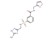 N-(isoxazol-3-ylmethyl)-3-({[(5-methyl-1H-1,2,4-triazol-3-yl)methyl]amino}sulfonyl)benzamide