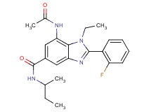 7-(acetylamino)-N-(sec-butyl)-1-ethyl-2-(2-fluorophenyl)-1H-benzimidazole-5-carboxamide