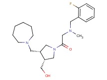 {(3R*,4R*)-4-(azepan-1-ylmethyl)-1-[N-(2-fluorobenzyl)-N-methylglycyl]pyrrolidin-3-yl}methanol