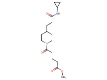 methyl 5-{4-[3-(cyclopropylamino)-3-oxopropyl]-1-piperidinyl}-5-oxopentanoate