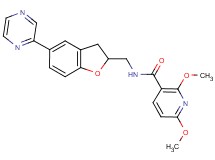 2,6-dimethoxy-N-{[5-(2-pyrazinyl)-2,3-dihydro-1-benzofuran-2-yl]methyl}nicotinamide