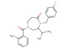 4-(4-fluorobenzyl)-3-isopropyl-1-(2-methylbenzoyl)-1,4-diazepan-5-one
