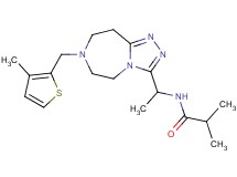 2-methyl-N-(1-{7-[(3-methyl-2-thienyl)methyl]-6,7,8,9-tetrahydro-5H-[1,2,4]triazolo[4,3-d][1,4]diazepin-3-yl}ethyl)propanamide