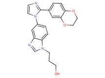 3-{5-[2-(2,3-dihydro-1,4-benzodioxin-6-yl)-1H-imidazol-1-yl]-1H-benzimidazol-1-yl}propan-1-ol