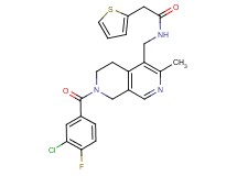 N-{[7-(3-chloro-4-fluorobenzoyl)-3-methyl-5,6,7,8-tetrahydro-2,7-naphthyridin-4-yl]methyl}-2-(2-thienyl)acetamide