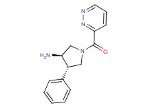 (3R*,4S*)-4-phenyl-1-(pyridazin-3-ylcarbonyl)pyrrolidin-3-amine