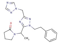 1-{1-[1-(2-phenylethyl)-3-(1H-1,2,4-triazol-1-ylmethyl)-1H-1,2,4-triazol-5-yl]ethyl}pyrrolidin-2-one