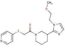 4-[(2-{3-[1-(2-methoxyethyl)-1H-imidazol-2-yl]-1-piperidinyl}-2-oxoethyl)thio]pyridine