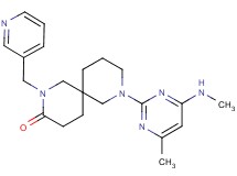 8-[4-methyl-6-(methylamino)pyrimidin-2-yl]-2-(pyridin-3-ylmethyl)-2,8-diazaspiro[5.5]undecan-3-one