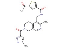 5-acetyl-N-({3-methyl-7-[(5-methyl-1H-pyrazol-3-yl)carbonyl]-5,6,7,8-tetrahydro-2,7-naphthyridin-4-yl}methyl)-3-thiophenecarboxamide