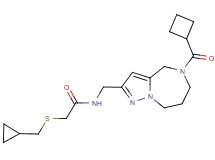 N-{[5-(cyclobutylcarbonyl)-5,6,7,8-tetrahydro-4H-pyrazolo[1,5-a][1,4]diazepin-2-yl]methyl}-2-[(cyclopropylmethyl)thio]acetamide