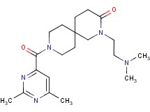 2-[2-(dimethylamino)ethyl]-9-[(2,6-dimethylpyrimidin-4-yl)carbonyl]-2,9-diazaspiro[5.5]undecan-3-one