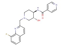 N-{(3R*,4R*)-1-[(8-fluoroquinolin-2-yl)methyl]-3-hydroxypiperidin-4-yl}isonicotinamide