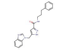 5-(1H-benzimidazol-1-ylmethyl)-N-(3-phenylpropyl)-1H-pyrazole-3-carboxamide