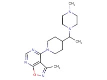 3-methyl-4-{4-[1-(4-methyl-1-piperazinyl)ethyl]-1-piperidinyl}isoxazolo[5,4-d]pyrimidine