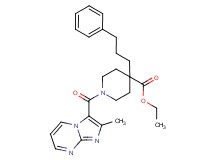 ethyl 1-[(2-methylimidazo[1,2-a]pyrimidin-3-yl)carbonyl]-4-(3-phenylpropyl)-4-piperidinecarboxylate