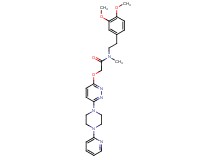 N-[2-(3,4-dimethoxyphenyl)ethyl]-N-methyl-2-({6-[4-(2-pyridinyl)-1-piperazinyl]-3-pyridazinyl}oxy)acetamide